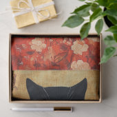 Papier Mousseline Découpage gothique de chat noir (Cadeau)