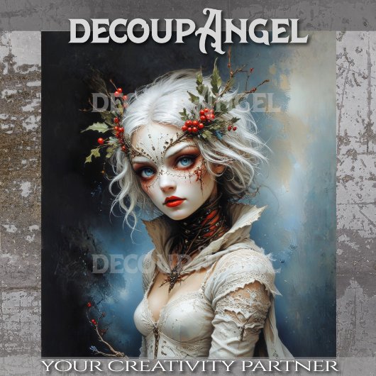 Papier Mousseline Découpage gothique de la reine d'hiver