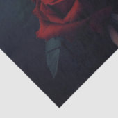 Papier Mousseline Découpage gothique élégante dame rouge Rose (Détail)