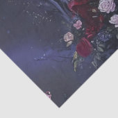 Papier Mousseline Découpage Gothique Élégante Danseuse Rouge Blanc R (Détail)