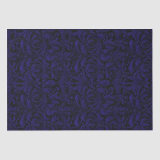 Papier Mousseline Découpage gothique Jacquard - Violet foncé (Recto)