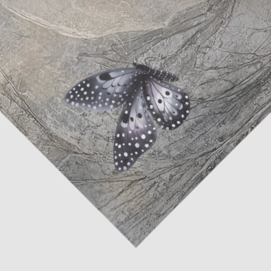 Papier Mousseline Découpage Gothique Noir Grunge Girl (Détail)