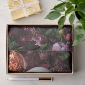 Papier Mousseline Découpage Gothique Skeleton Couple Peach Fleurs (Cadeau)