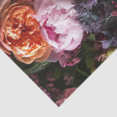 Papier Mousseline Découpage Gothique Skeleton Couple Peach Fleurs (Détail)