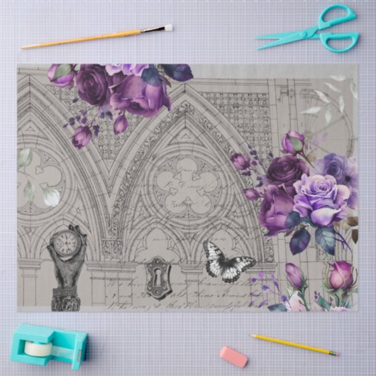 Papier Mousseline Découpage gothique victorienne Steampunk (Artisanat)