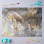 Papier Mousseline Découpage Griffon mythique un aigle et un lion (Artisanat)