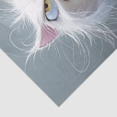 Papier Mousseline Découpage grincheux chat à long haïr (Détail)