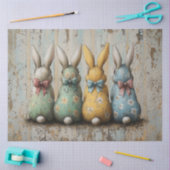 Papier Mousseline Découpage Gros lapins Floraux Whimsaux De Vue Préc (Artisanat)