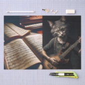 Papier Mousseline Découpage - Guitare de chat et musique - Papier de (Artisanat)