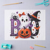 Papier Mousseline Découpage Halloween Ghost & Citrouille 'Boo' (Artisanat)