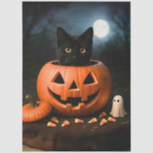 Papier Mousseline Découpage Halloween Jack-0-Latern Moonlit Forest (Recto)