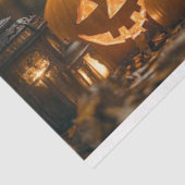 Papier Mousseline Découpage Halloween Skeleton Couple paysage (Détail)