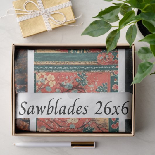 Papier Mousseline Decoupage Handsaw 26x6" Western Designs (Cadeau)