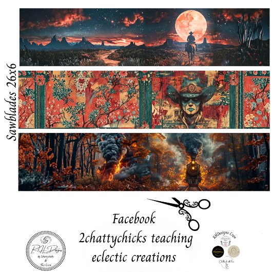 Papier Mousseline Decoupage Handsaw 26x6" Western Designs 