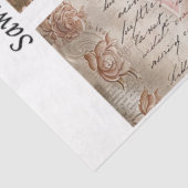 Papier Mousseline Decoupage Handsaw Design Rose, Peony, Cow (Détail)