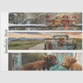 Papier Mousseline Decoupage Handsaw Papers Owl, Highland Cow, Farm (Recto)