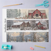 Papier Mousseline Decoupage Handsaw Papers Red Barn, Church, Truck (Artisanat)