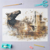 Papier Mousseline Découpage Harmonie Whimsical Double Exposition Che (Artisanat)