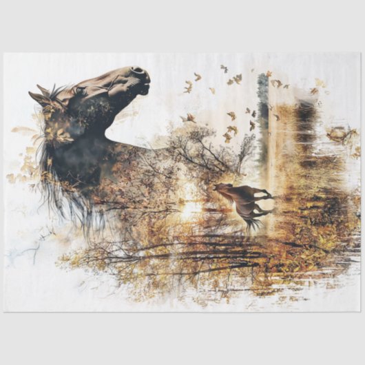 Papier Mousseline Découpage Harmonie Whimsical Double Exposition Che (Recto)