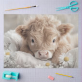 Papier Mousseline Découpage Haut-fonds Calf Blanc marguerites (Artisanat)