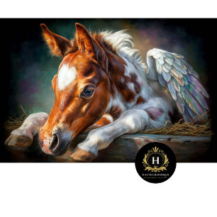 Papier Mousseline Découpage Heavenly Winged Foal Heart Blaze