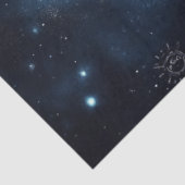 Papier Mousseline Découpage Highland Calf Sitting Hill Starring Moon (Détail)