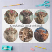 Papier Mousseline Decoupage Highland Circular Saw Designs 8.5"  (Artisanat)