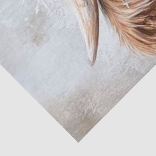 Papier Mousseline Découpage Highland Cow HazFleurs sauvages (Détail)