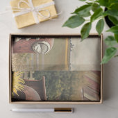 Papier Mousseline Découpage Highland Red Truck and Grange (Cadeau)