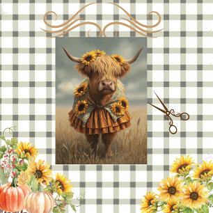 Papier Mousseline Découpage Highland Sunflower Sass Art
