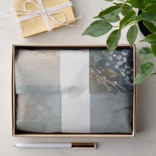 Papier Mousseline Decoupage Hydrangea Flowers Drawer Fronts 29x8 (Cadeau)