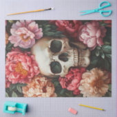 Papier Mousseline Découpage Image artistique Visage de crâne dans le (Artisanat)