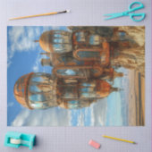 Papier Mousseline Découpage Imaginaire Ballons Paysage futuriste (Artisanat)