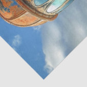 Papier Mousseline Découpage Imaginaire Ballons Paysage futuriste (Détail)