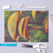 Papier Mousseline Découpage Imaginaire champignons jaunes (Artisanat)