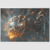 Papier Mousseline Découpage Imaginaire crâne Steampunk (Recto)