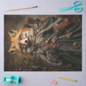 Papier Mousseline Découpage Imaginaire Fox Style médiéval Attique (Artisanat)
