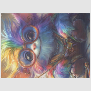Papier Mousseline Découpage Imaginaire lunaire Création couleur vive