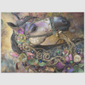 Papier Mousseline Découpage Imaginaire Royal Mane Horse Portrait (Recto)