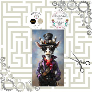 Papier Mousseline Découpage Imaginaire Steampunk Giraffe