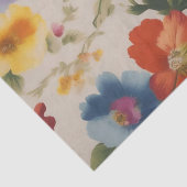 Papier Mousseline Découpage impression de fleurs italiennes / (Détail)