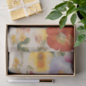 Papier Mousseline Découpage impression de fleurs italiennes / (Cadeau)