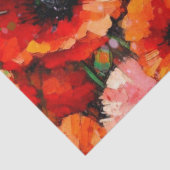 Papier Mousseline Découpage impressionniste Fleurs de pavot à cochon (Détail)