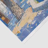 Papier Mousseline Découpage impressionniste méditerranéenne côtière (Détail)