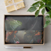 Papier Mousseline Découpage Inséparables de pâturages dans la forêt (Cadeau)