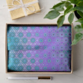Papier Mousseline Découpage iridescent sarcelle et violet (Cadeau)