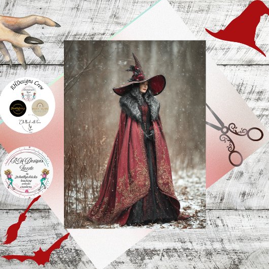 Papier Mousseline Decoupage Irish Winter Witch of Light 