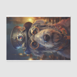Papier Mousseline Découpage Irish Wolfhound Steampunk