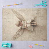 Papier Mousseline Découpage Jeune Enfant Ange Ailes Sepia Tone (Artisanat)