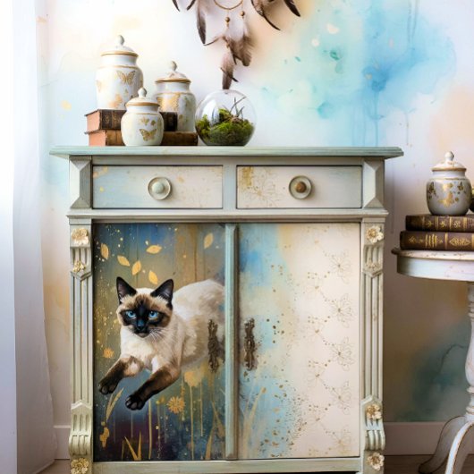 Papier Mousseline Découpage Kit Chat Céleste